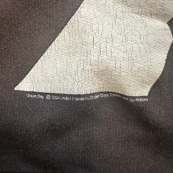 Vintage y2k Green Day American Idiot Hoodie 2004 Size Medium - Picture 4 of 5